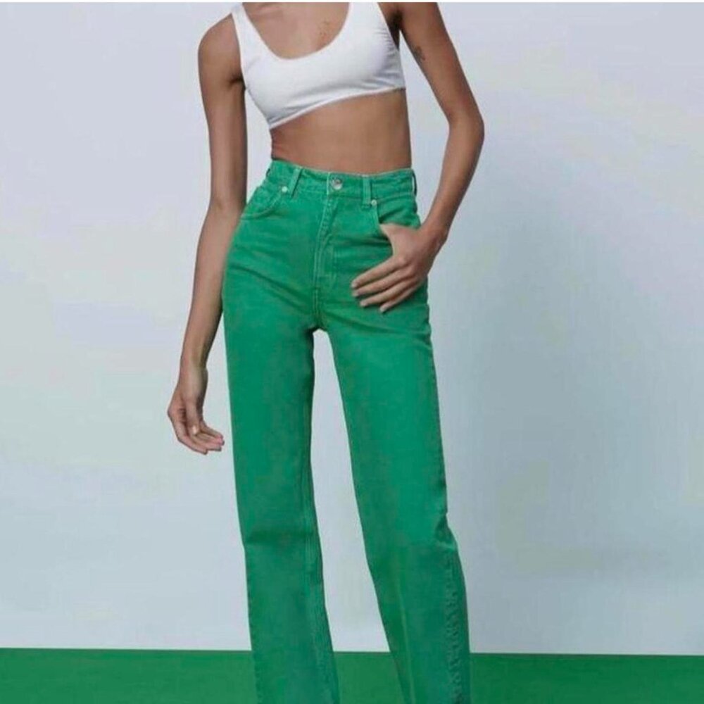 Zara Green Jeans
